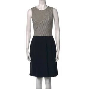 L’Agence Black White Stripe 6 Sleeveless Lined Career Business Casual Dress